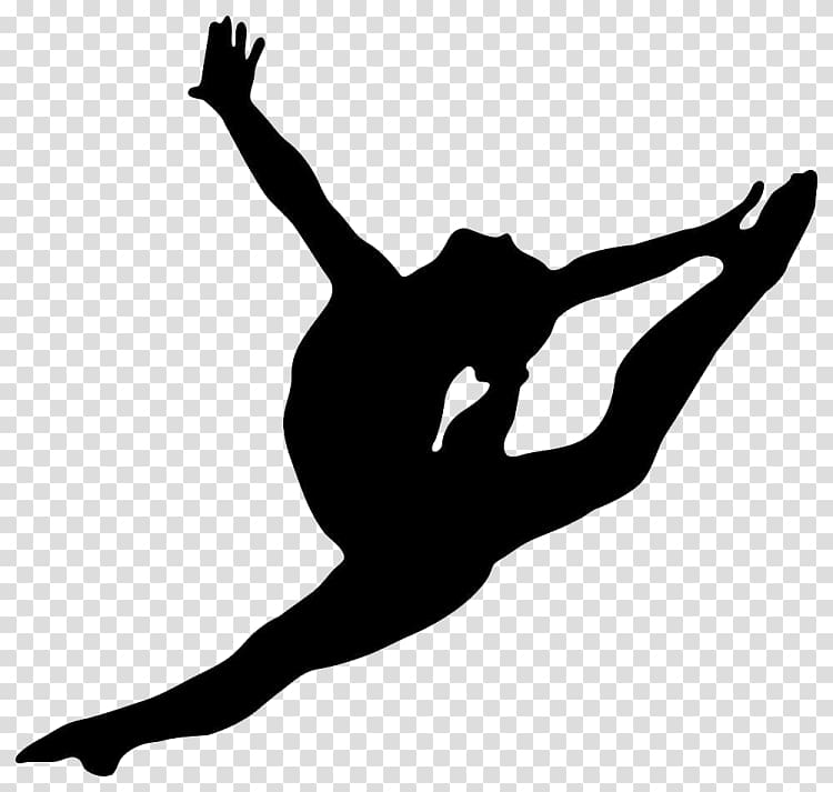 Artistic gymnastics Silhouette Split , gymnastics transparent