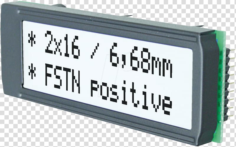 Liquid-crystal display Super-twisted nematic display Display device Computer Monitors Hitachi HD44780 LCD controller, Physical Display transparent background PNG clipart