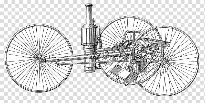 Bicycle Wheels Steam tricycle Motorcycle, Steampunk bicycle transparent background PNG clipart