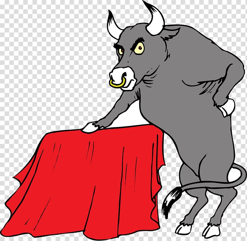 Spanish Fighting Bull Red Bull Cape, Sturdy bull transparent background PNG clipart