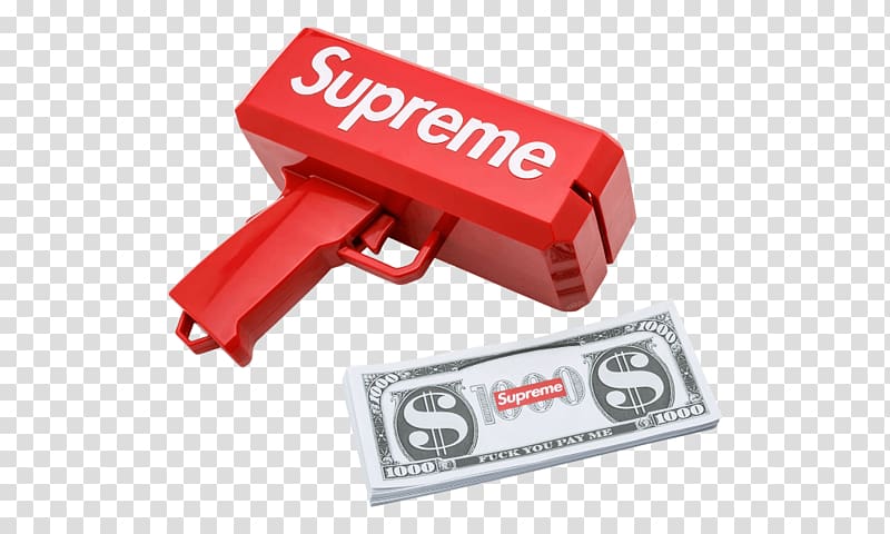 Supreme T-shirt Money Firearm Cannon, Supreme transparent background PNG clipart