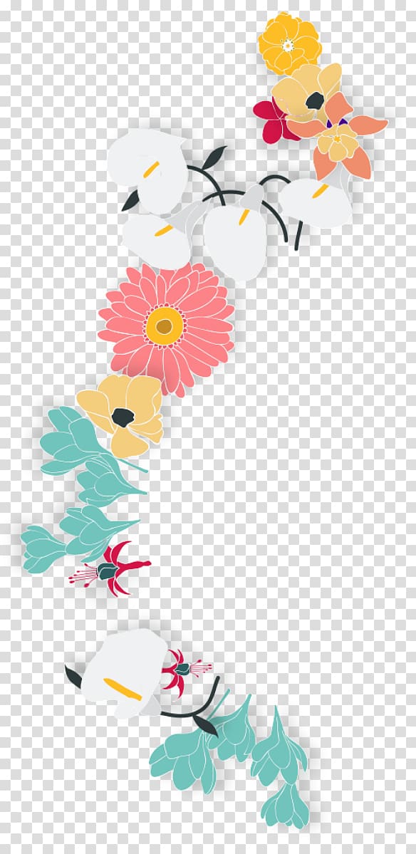 Flower Flat design, Flat flowers transparent background PNG clipart