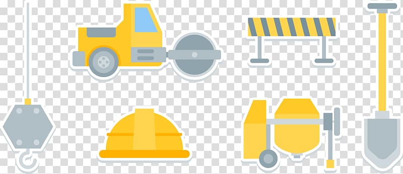 Architectural engineering Heavy equipment Illustration, Site construction tools transparent background PNG clipart