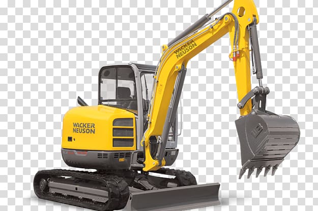 Compact excavator Wacker Neuson Heavy Machinery Loader, Compact Excavator transparent background PNG clipart