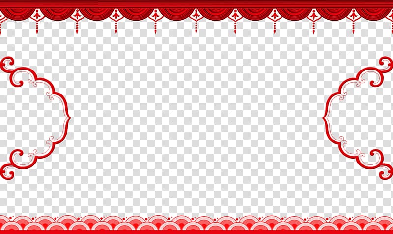 China Chinoiserie Red, Red Box transparent background PNG clipart
