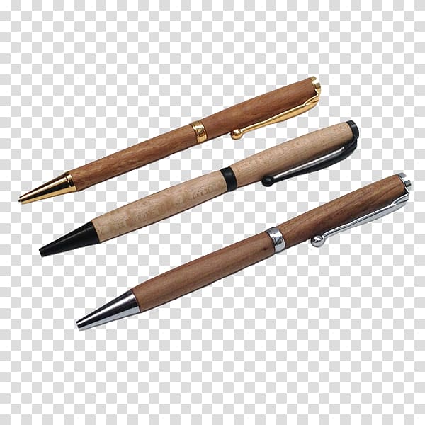 Ballpoint pen Wood Manufacturing Fountain pen, wood transparent background PNG clipart