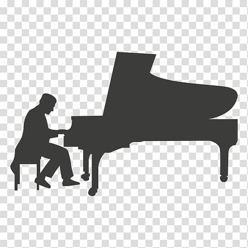Piano Pianist Music Silhouette, spanner transparent background PNG clipart