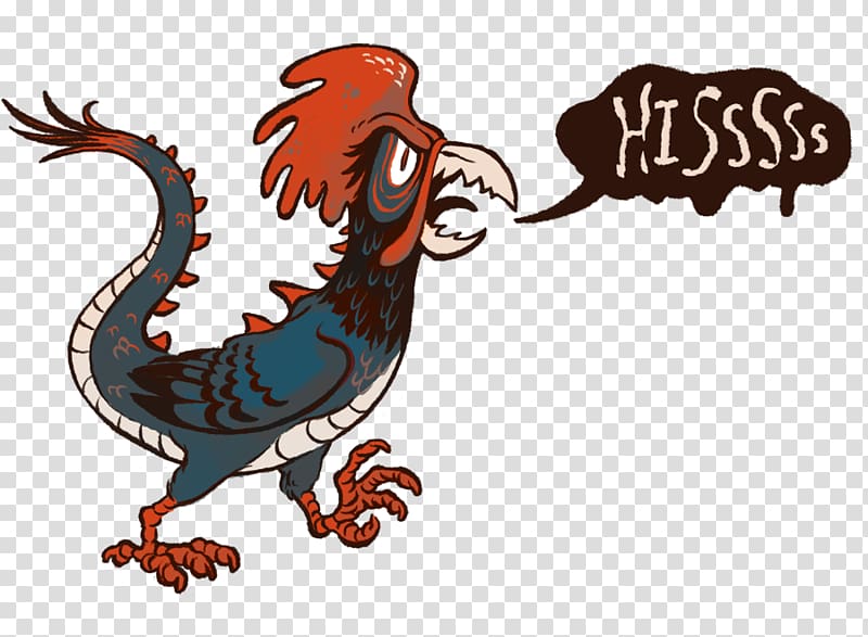 Rooster Cockatrice Chicken Legendary creature Basilisk, chicken transparent background PNG clipart