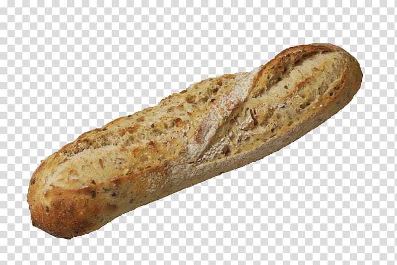 Rye bread Baguette Brown bread Sourdough Whole grain, bread transparent background PNG clipart