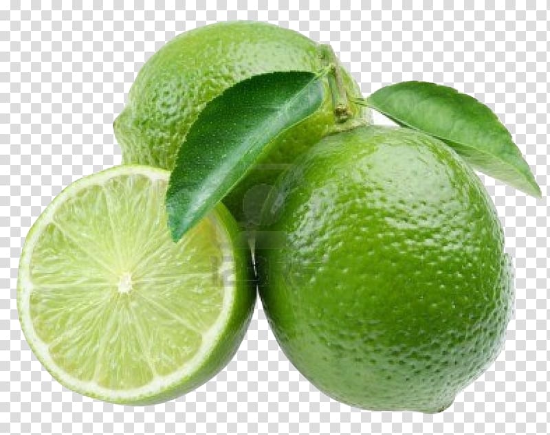 Persian lime Juice Key lime Fruit, lemons transparent background PNG clipart