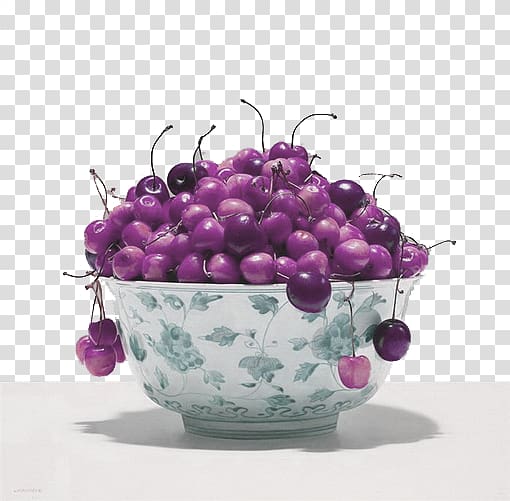Luciano Ventrone Oil painting Still life Hyperrealism, Purple cherry transparent background PNG clipart