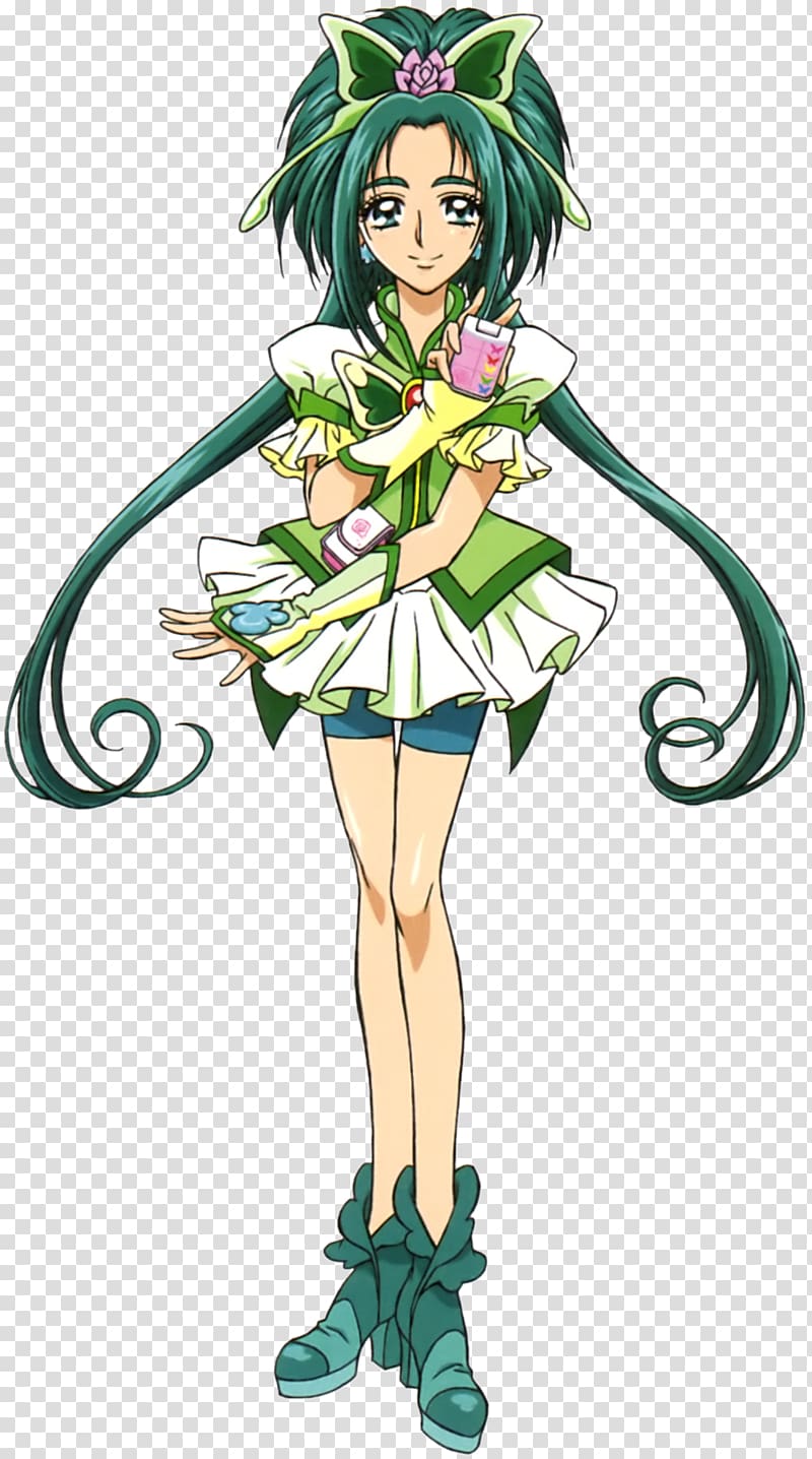 Komachi Akimoto Urara Kasugano Karen Minazuki Anime Pretty Cure, Mint transparent background PNG clipart