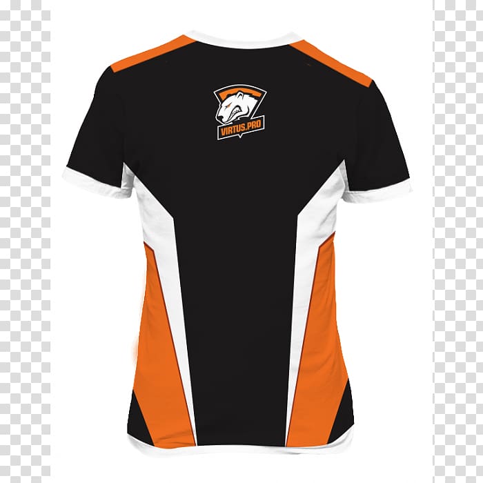 T-shirt Sports Fan Jersey Virtus.pro Sleeve, T-shirt transparent background PNG clipart