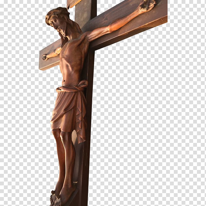 Crucifix Bronze Sculpture Symbol Religion, Crucifixion transparent background PNG clipart