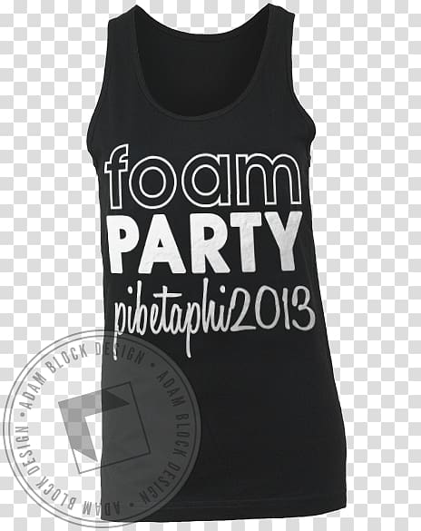 T-shirt Gilets Clothing Sleeveless shirt, foam party transparent background PNG clipart