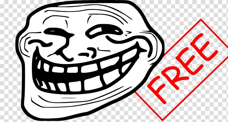 Trollface Rage comic Internet troll Desktop Drawing, faces transparent background PNG clipart
