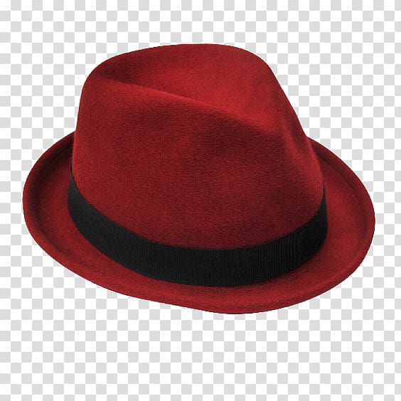 Red Fedora, Red Hat transparent background PNG clipart