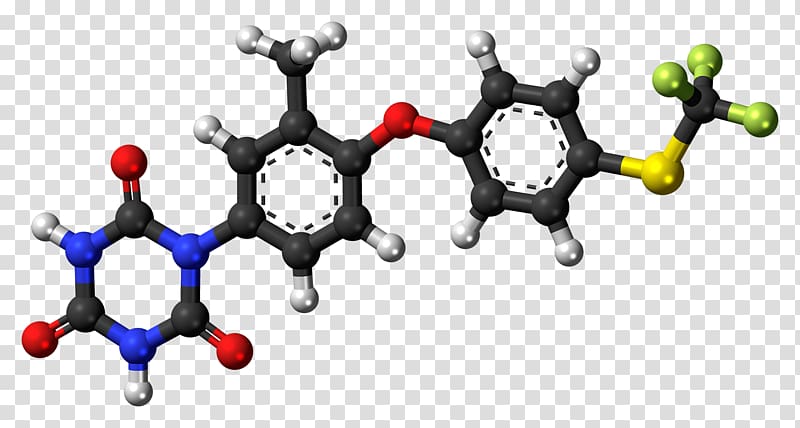 Benzophenone Molecule Three-dimensional space Chemistry Structure, chemical molecules transparent background PNG clipart