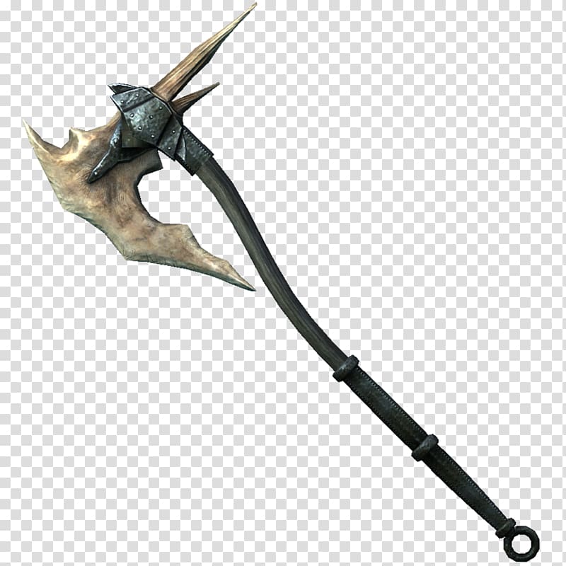 The Elder Scrolls V: Skyrim – Dawnguard Oblivion The Elder Scrolls III: Morrowind Weapon Battle axe, weapon transparent background PNG clipart
