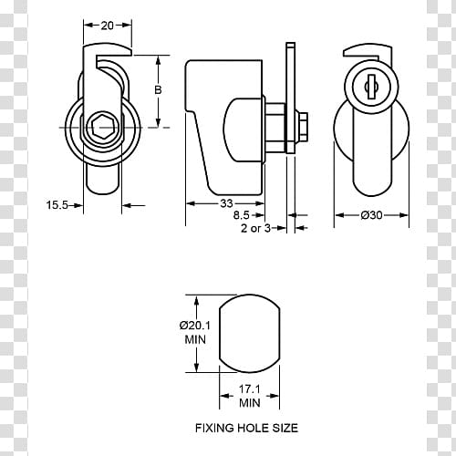 Door handle Technical drawing, design transparent background PNG clipart