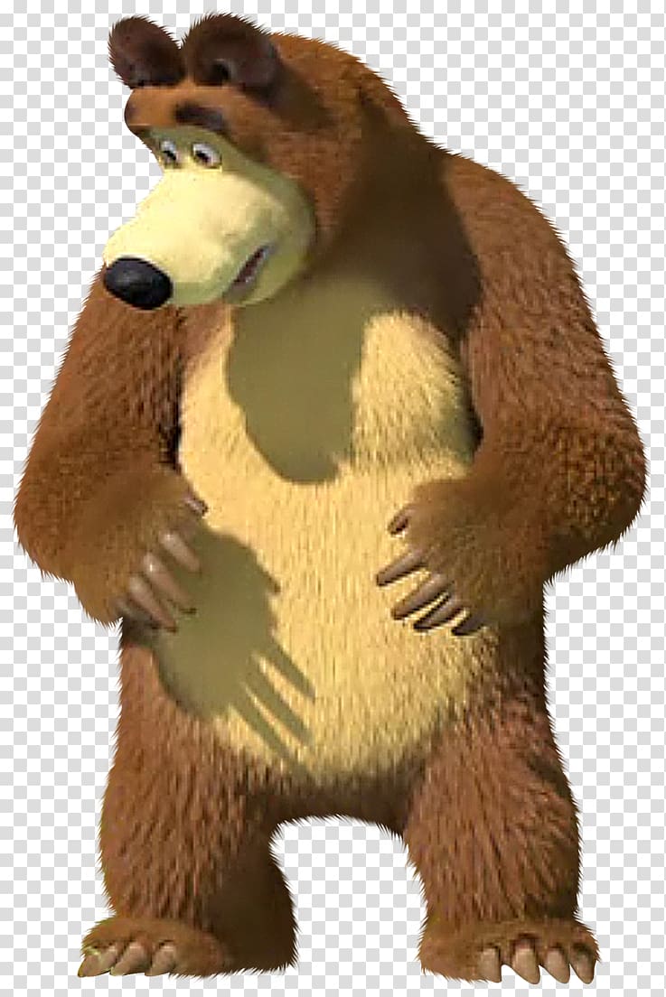 Brown bear cartoon character, Masha Paper Bear Cake Matcha, masha y el oso  transparent background PNG clipart | HiClipart