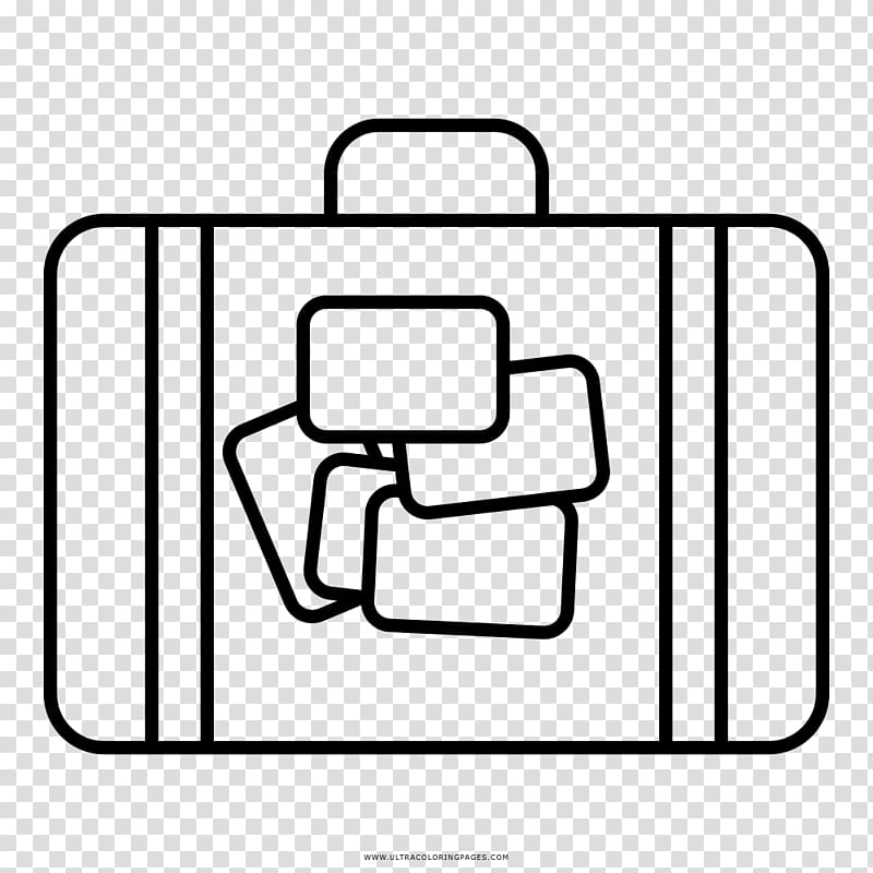 Suitcase Travel Drawing Coloring book, suitcase transparent background PNG clipart