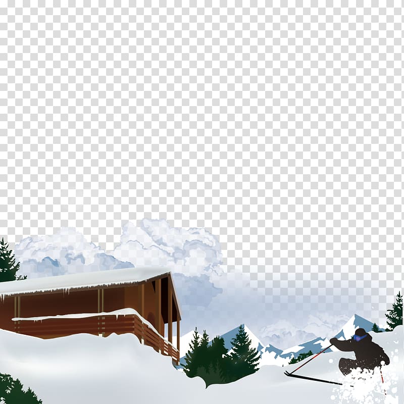 Beautiful Mountain Snow Euclidean , Snow house transparent background PNG clipart