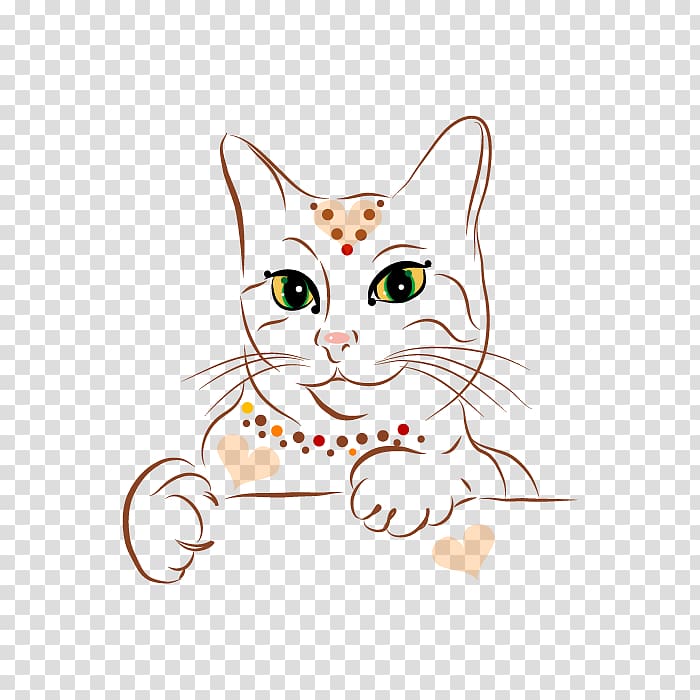 Cat Drawing Illustration, Hand-painted cartoon cat transparent background PNG clipart