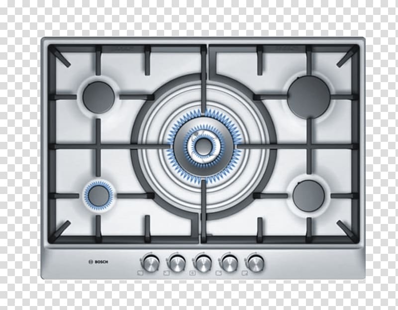 Bosch Gas Hob Gas burner Gas stove Home appliance, Oven transparent background PNG clipart