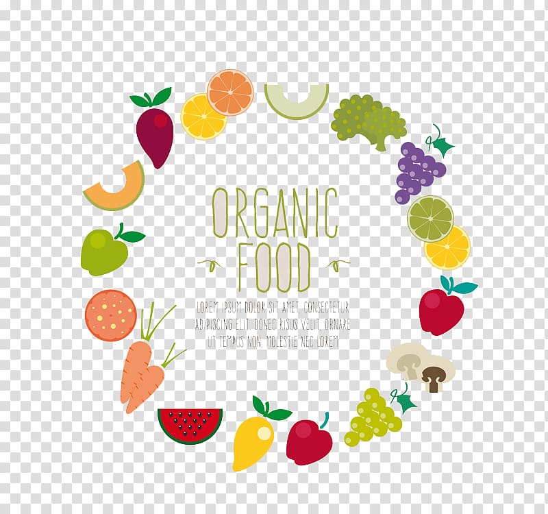 Organic food Health Vegetable, Round decorative vegetable Summary transparent background PNG clipart