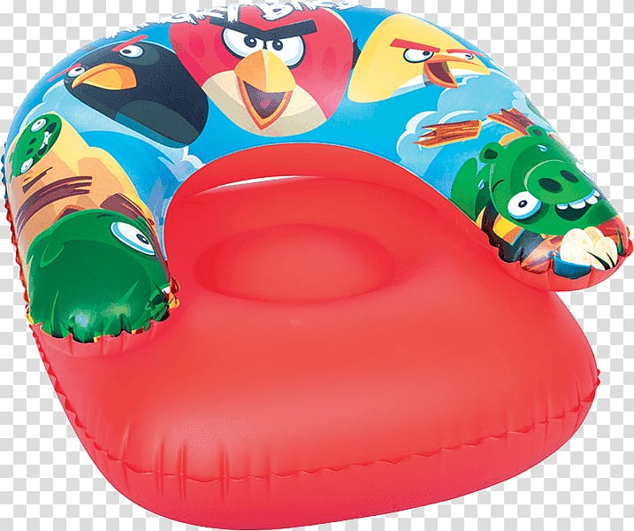 Inflatable Chair Swimming pool Child Air Mattresses, Angry Birds blue transparent background PNG clipart