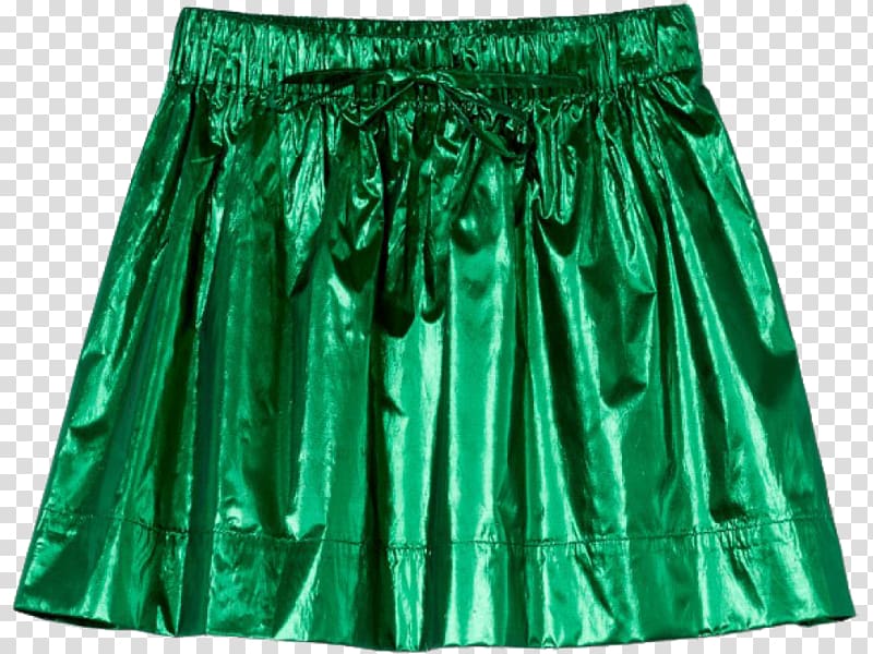 Green Waist Skirt Satin, skirt girls transparent background PNG clipart
