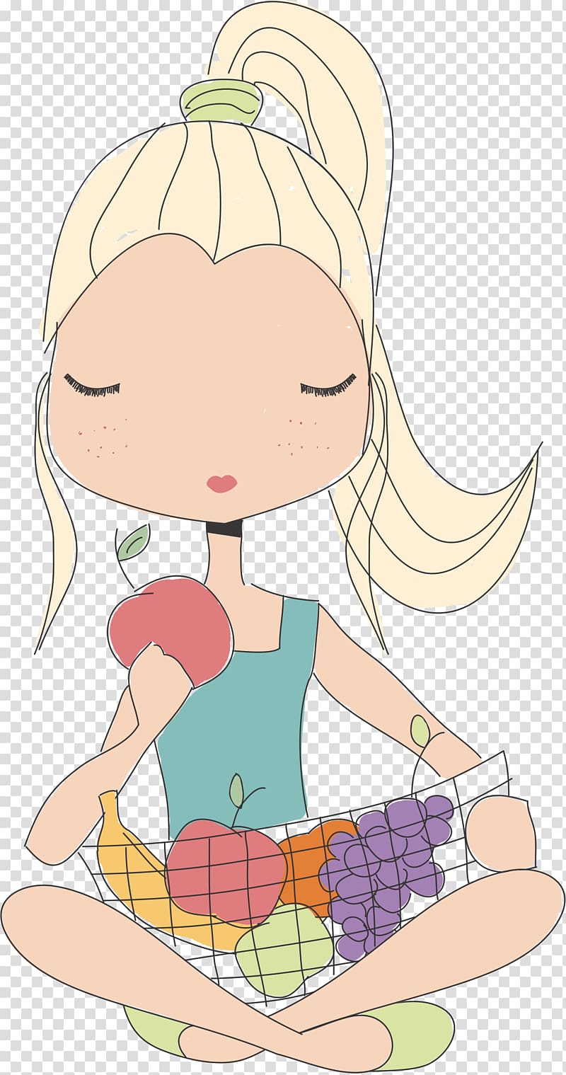 Eating Food Healthy diet Illustration, Cartoon child health transparent background PNG clipart