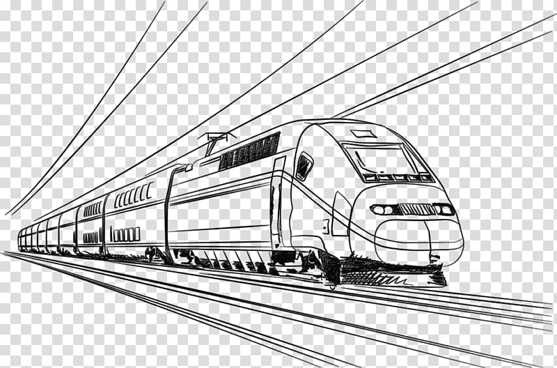 Train Rail transport Rapid transit Commuter rail High-speed rail, train transparent background PNG clipart