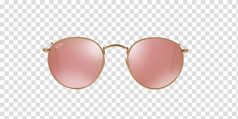 Ray-Ban Round Metal Aviator sunglasses Mirrored sunglasses, rotating ray transparent background PNG clipart