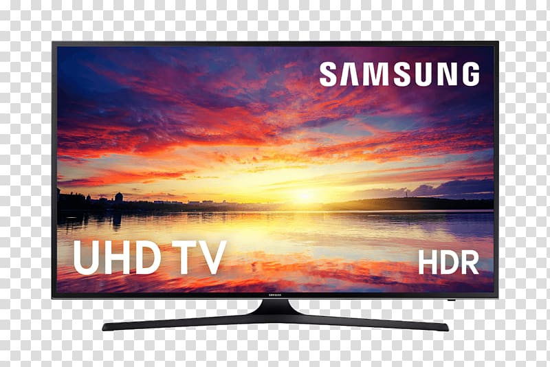 Smart TV 4K resolution Ultra-high-definition television Samsung LED-backlit LCD, televisor transparent background PNG clipart