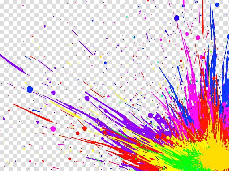 Watercolor Painting Paint Splash Multicolored Paint Splatter