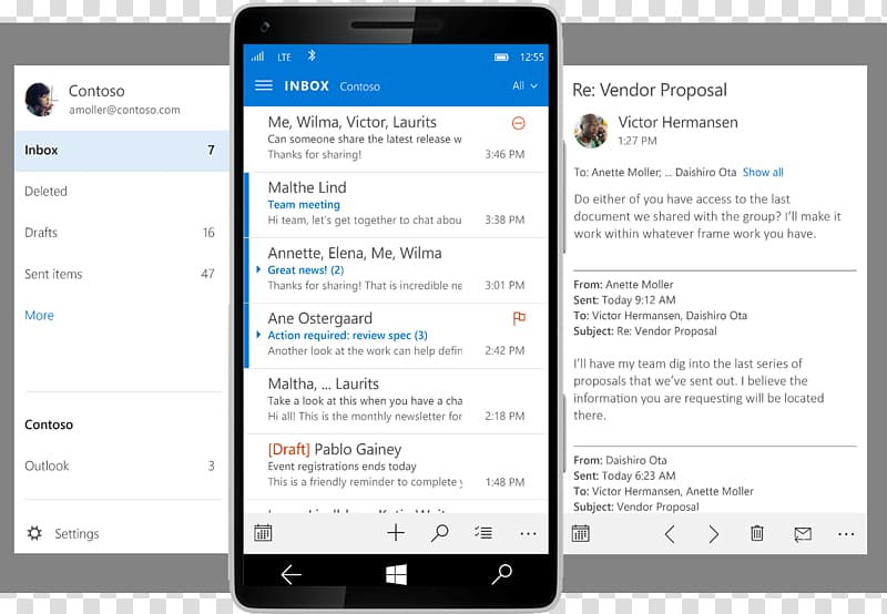 Outlook.com Windows Phone Mobile Phones Microsoft Outlook, Outlook transparent background PNG clipart