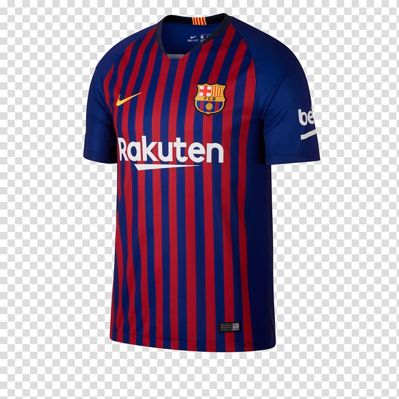 FC Barcelona T-shirt barcelona jersey Sports Fan Jersey, nike fc barcelona messi jersey transparent background PNG clipart