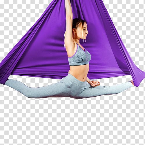Anti-gravity yoga Physical fitness Pilates Swing, sensory swing transparent background PNG clipart