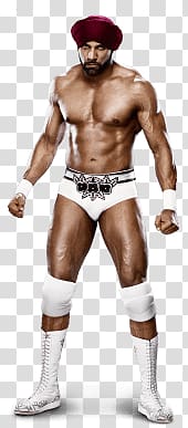 man standing and wearing white brief and boots, Jinder Mahal Xbox transparent background PNG clipart