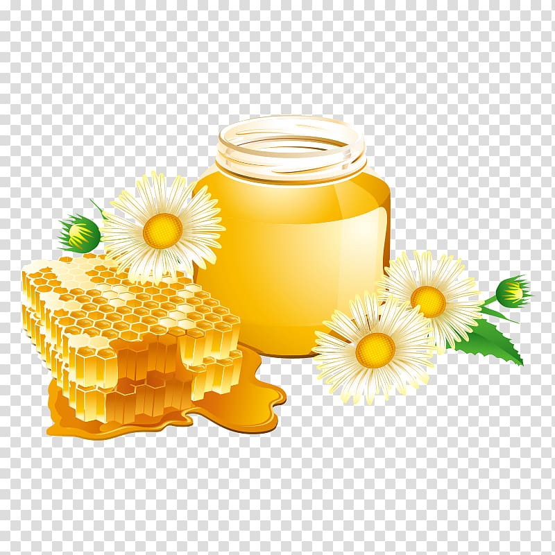 Honey bee Honeycomb, bee,Cartoon transparent background PNG clipart