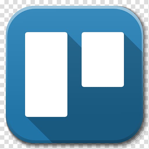 blue and white , blue square symbol aqua, Apps Trello transparent background PNG clipart