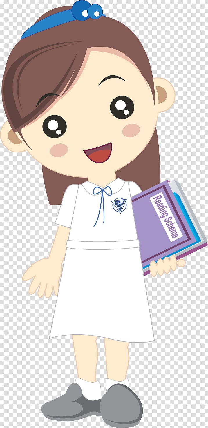 Cartoon Student Child, student girl transparent background PNG clipart