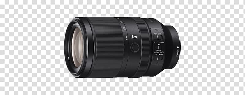 Camera lens Sony FE Tele 70-300mm F/4.5-5.6 G OSS Sony FE 70-300mm F4.5-5.6 G OSS SEL70300G, camera lens transparent background PNG clipart