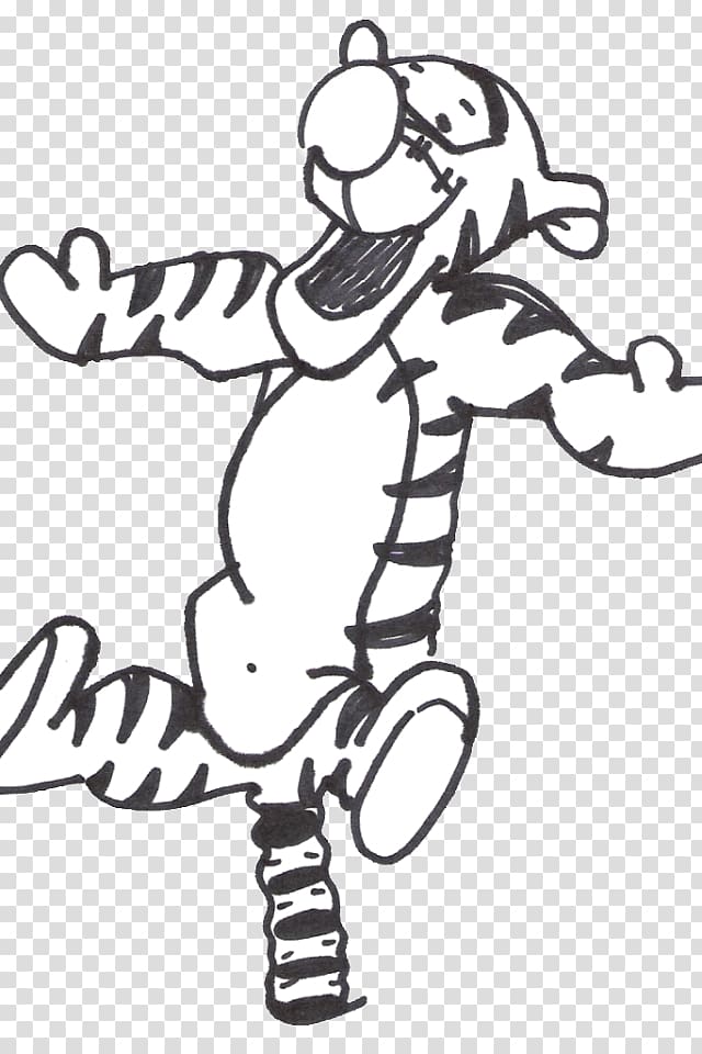 Tigger Winnie-the-Pooh Black and white Piglet Coloring book, winnie the pooh transparent background PNG clipart