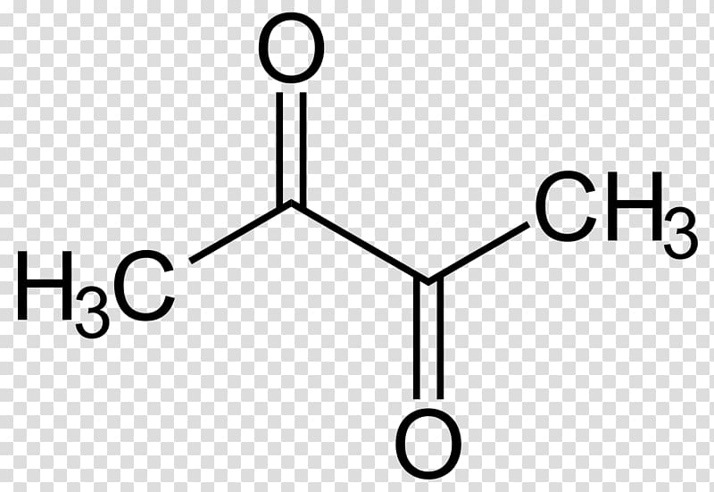 Diacetyl Chemical structure Acetylpropionyl Diketone Structural formula, Butene transparent background PNG clipart