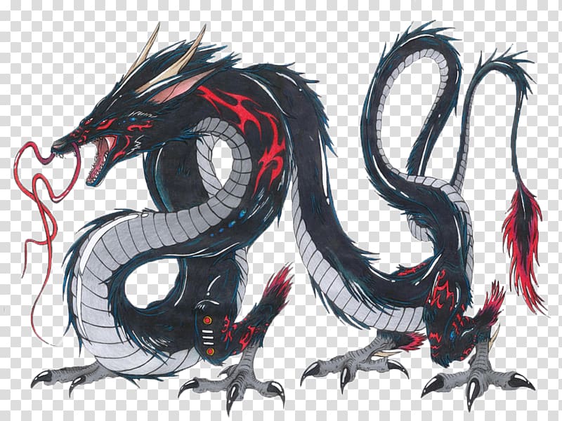 Here be dragons Anime Legendary creature, Ancient ferocious dragon transparent background PNG clipart