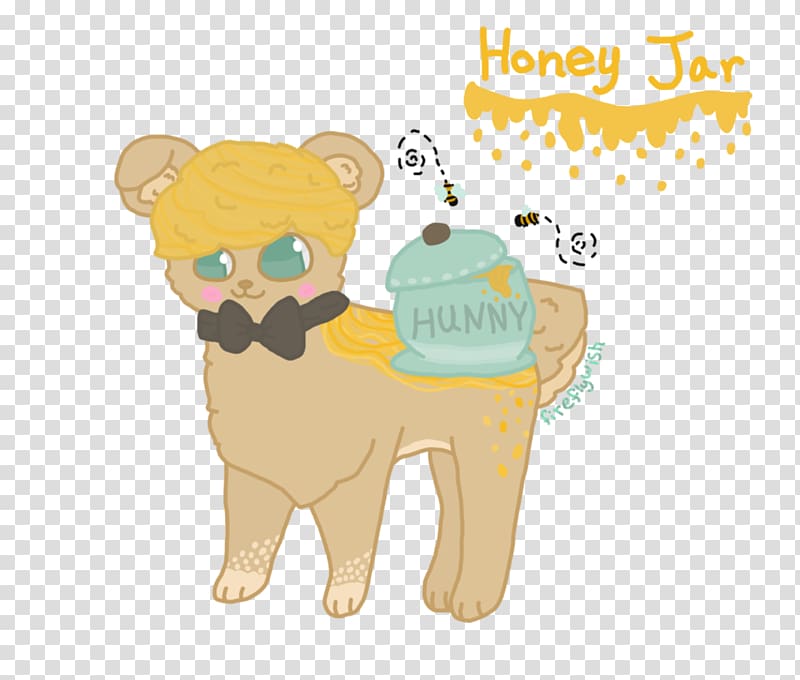 Dog Puppy love Cat, jar of honey transparent background PNG clipart