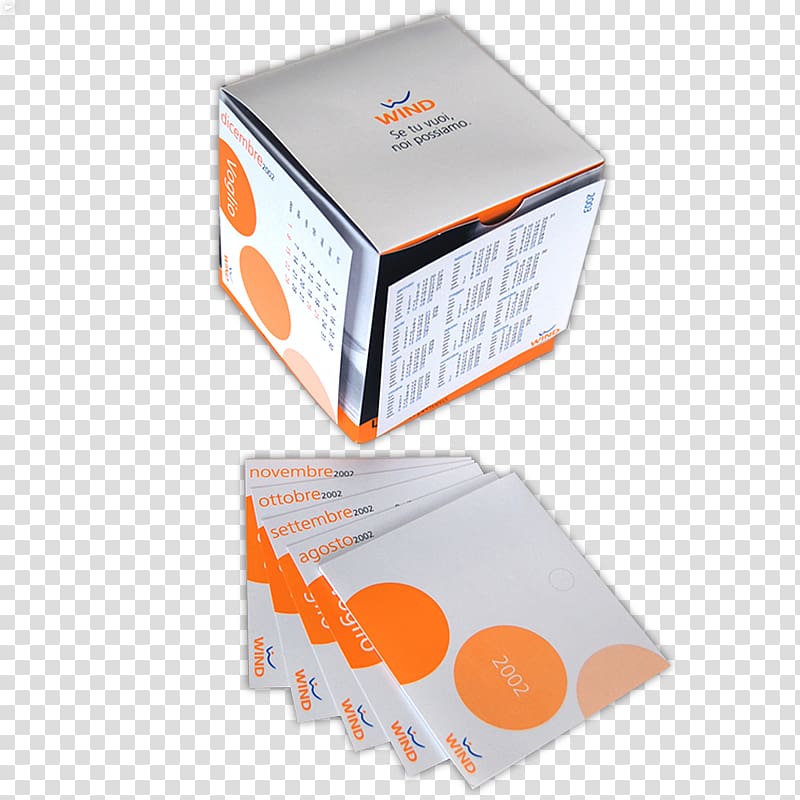 Orange S.A. Cube Calendar Box WIND, china wind poster transparent background PNG clipart